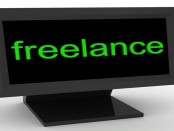 Freelance message on computer screen